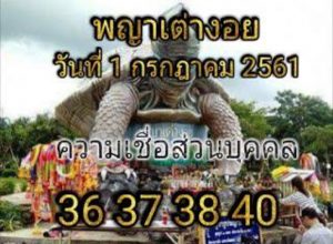 หวยเต่างอย 1/7/61