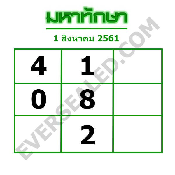 มหาทักษา 1/8/61