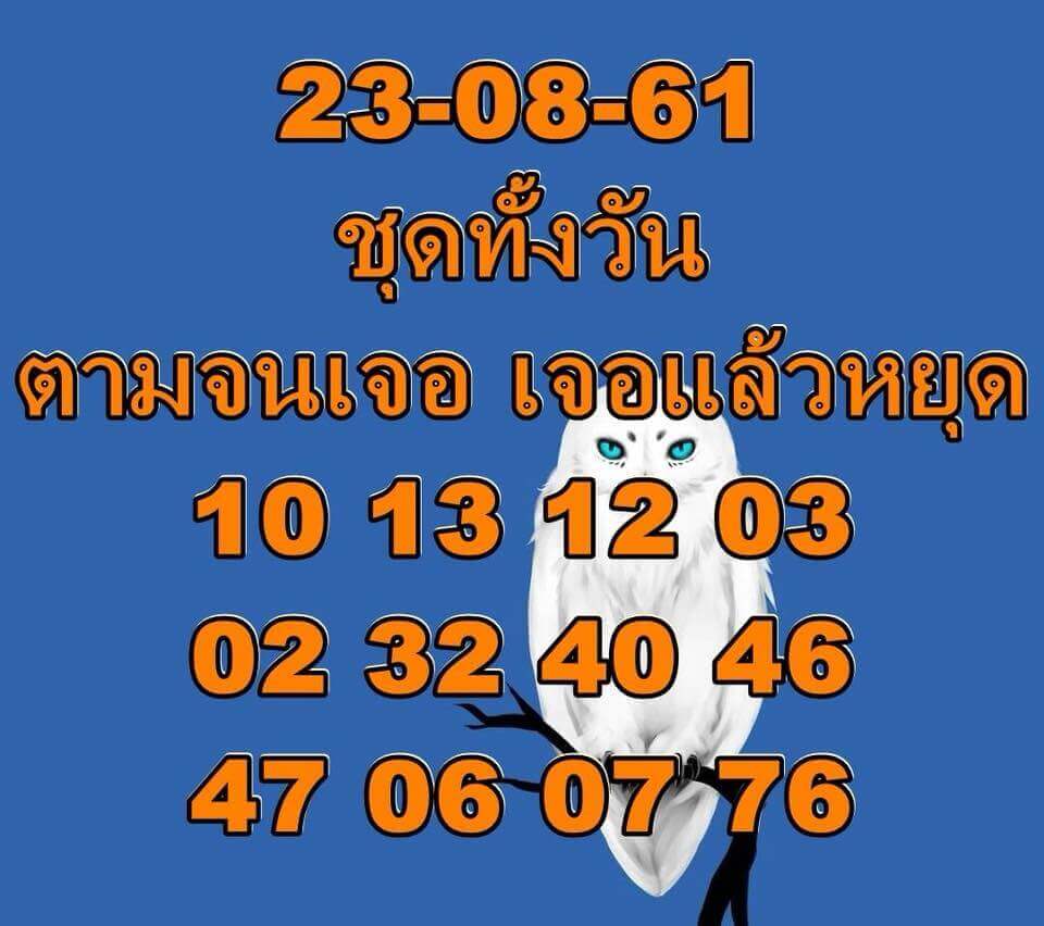 สูตรหวยหุ้น 23/8/61