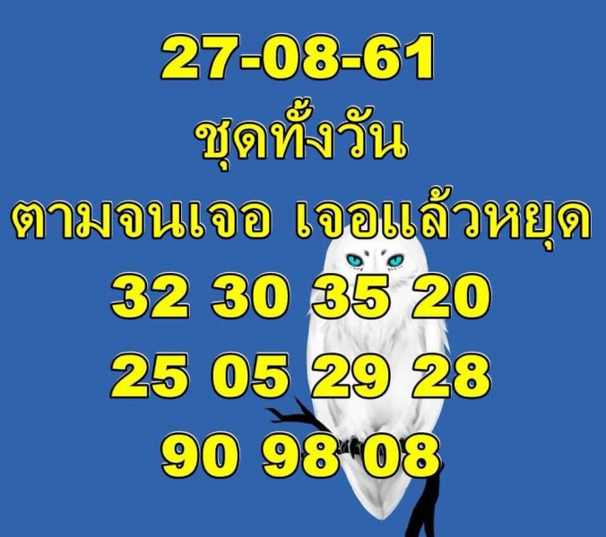 เลขเด็ดหวยหุ้น 27/8/61 8