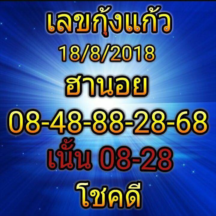 หวยฮานอย 18-8-61 8