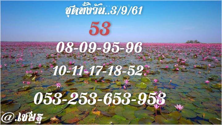 ชุดเลขเด็ดหวยหุ้น 3/9/61 3