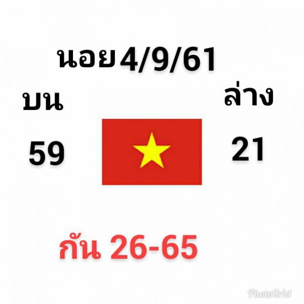 ลุ้นโชคกับหวยฮานอย 4/9/61 8