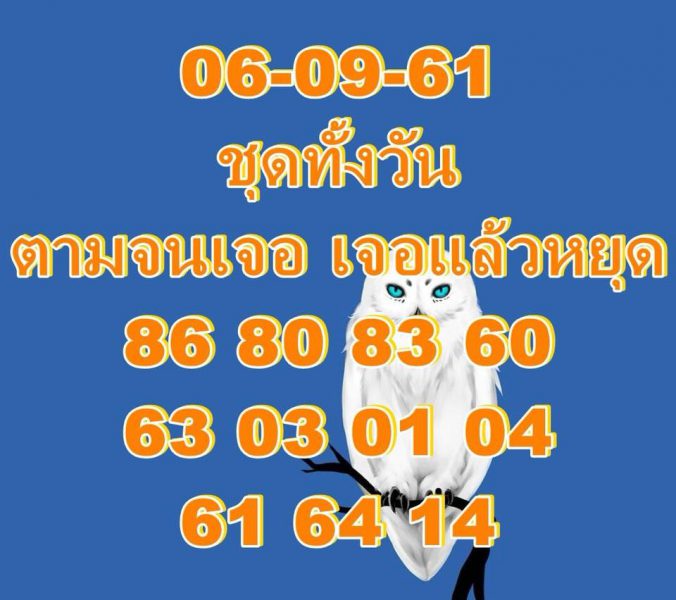 แจกตัวเลขหวยหุ้นพารวย 6/9/61