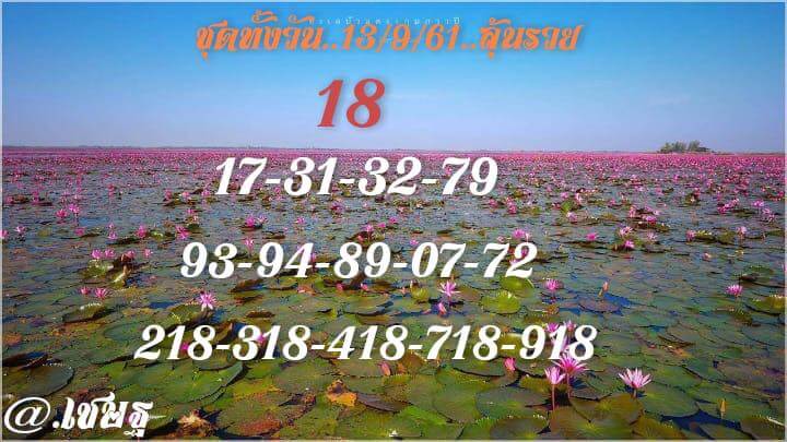 ชุดหวยหุ้นเลขเด็ด 13/9/2561 8