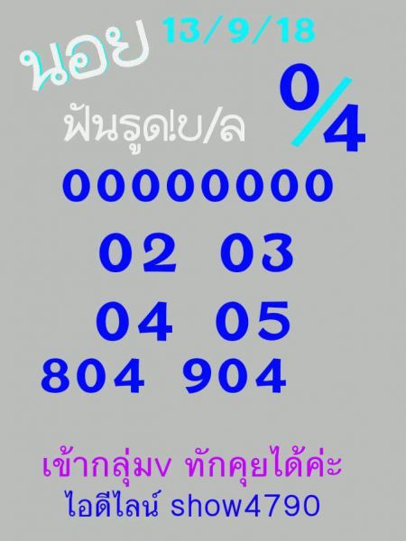 หวยฮานอยเด็ดๆ 13/9/61 12