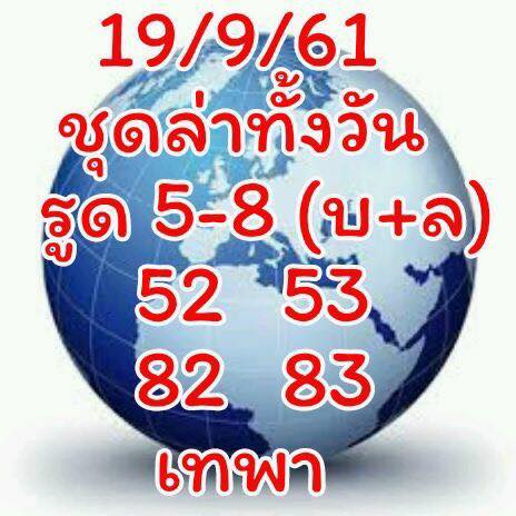 บอกต่อเลขเด็ดหวยหุ้น 19/9/61 