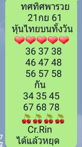 แจกเลขหุ้นเด็ดๆ 21/9/61