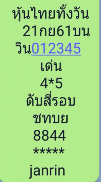 แจกเลขหุ้นเด็ดๆ 21/9/61 1