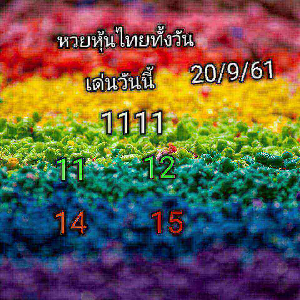 หวยหุ้นเด็ดๆ 20/9/61 11