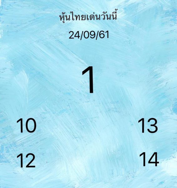 รวมชุดตัวเลขหวยหุ้น 24/9/61