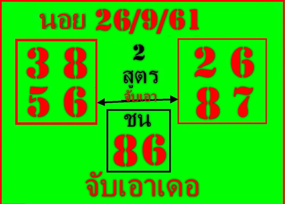 รวมชุดเลขเด็ดหวยฮานอย 26/9/61 6