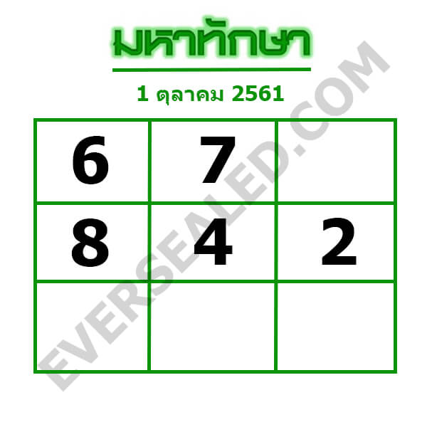 มหาทักษา 1/10/61