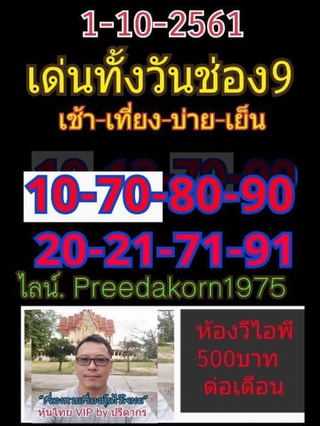 ลุ้นเสี่ยงโชคกับหวยหุ้น 1/10/61 2