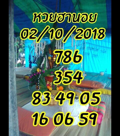 ลุ้นเสี่ยงดวงกับหวยฮานอย 2/10/61 14