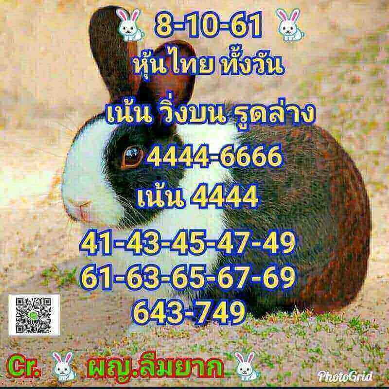 แนวทางหวยหุ้นพารวย 8/10/61 13