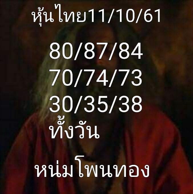 แจกชุดตัวเลขหวยหุ้น 11/10/61