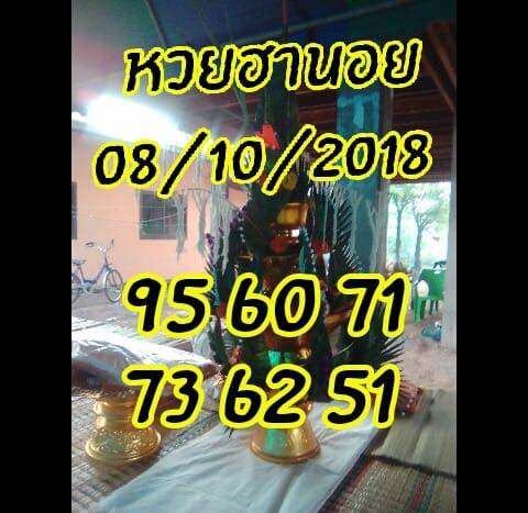 แจกแนวทางหวยฮานอย 8/10/61 10