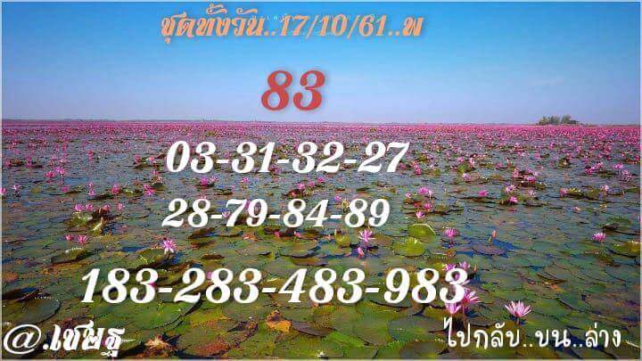 หวยหุ้นลุ้นโชค 17/10/61 7