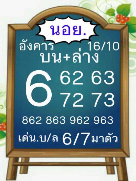 แจกสูตรหวยฮานอย 16-10-61 5