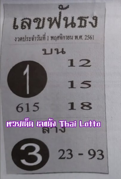 เลขฟันธง 1/11/61