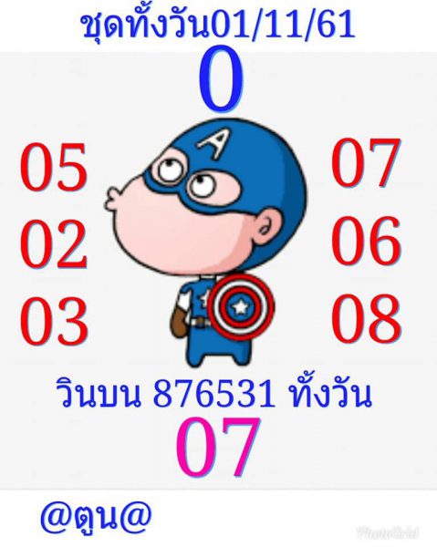 อัพเดทหวยหุ้น 1/11/61