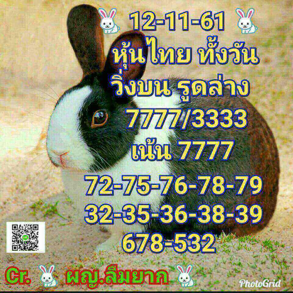 หวยหุ้นทุกสำนัก 12/11/61 12