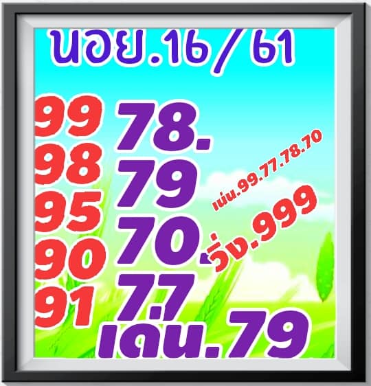 สูตรหวยฮานอย 16/11/61