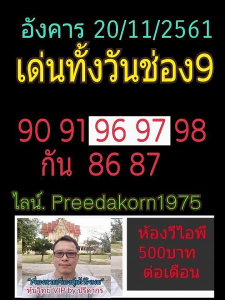 หวยหุ้นบน-ล่าง 20/11/61 5