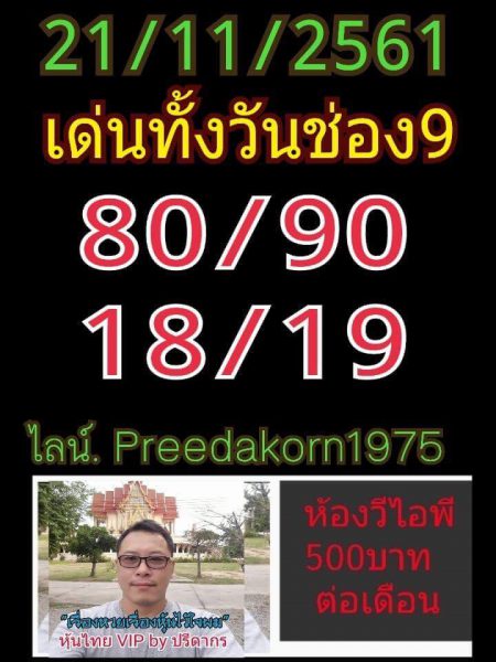 หวยหุ้นเด่นทั้งวัน 21/11/61 7