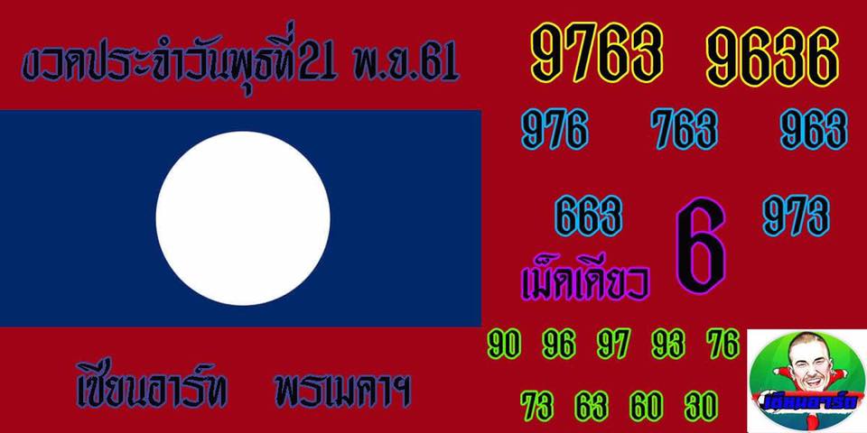 หวยลาววันนี้ 21/11/61 13