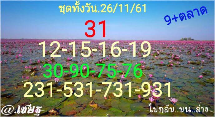 หวยหุ้นฟันธง 26/11/61 5