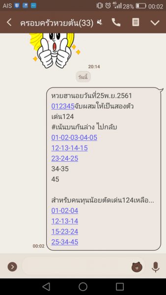 เลขเด็ดหวยฮานอย 25/11/61 9