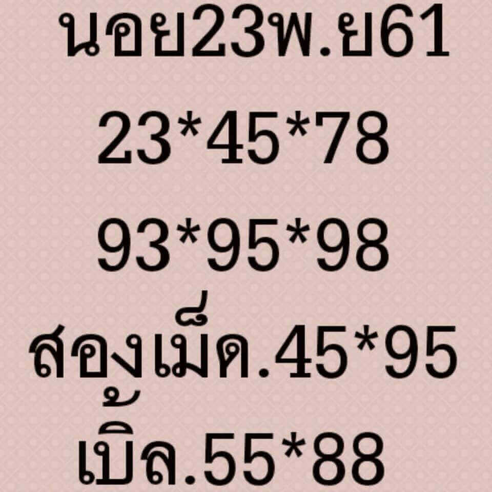 แจกชุดตัวเลขหวยฮานอย 23/11/61 16