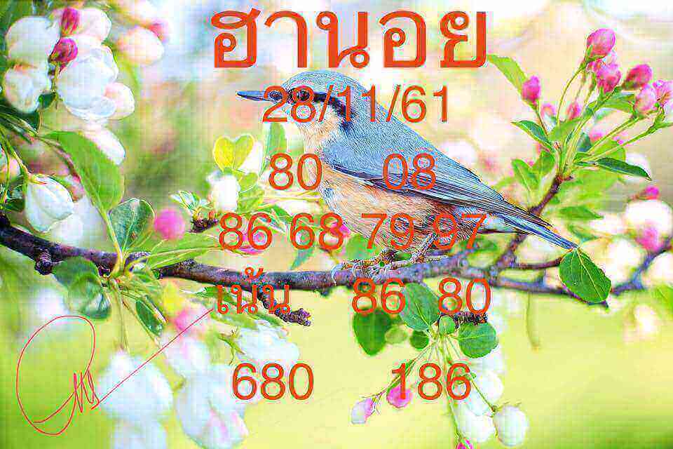 หวยฮานอยเลขเด็ด 28/11/61 18