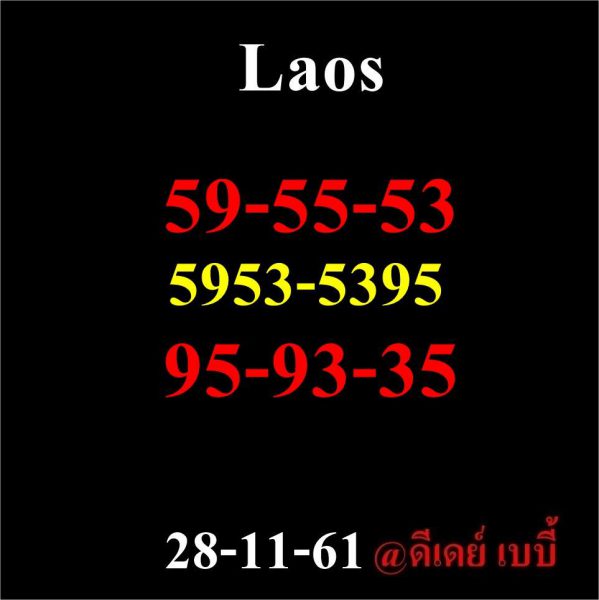 หวยลาว 3 ตัว 28/11/61 1