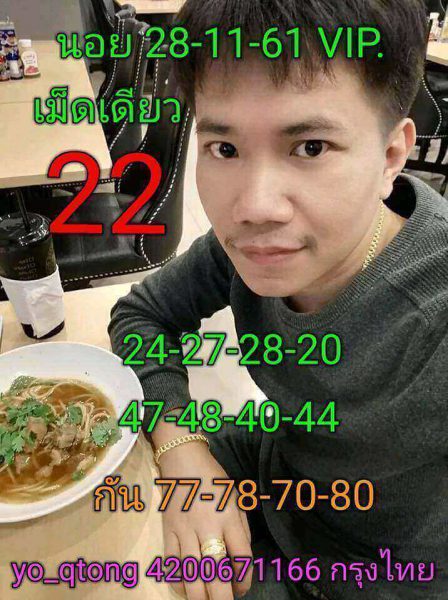 หวยฮานอยเลขเด็ด 28/11/61 22