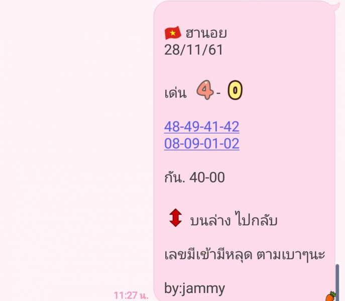 หวยฮานอยเลขเด็ด 28/11/61