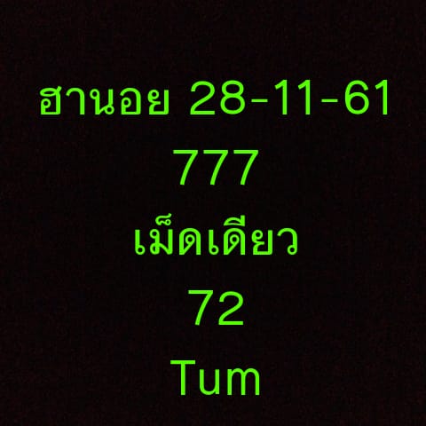 หวยฮานอยเลขเด็ด 28/11/61 6