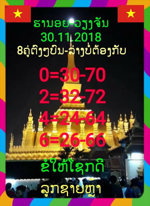 ผลหวยฮานอย 30/11/61 6