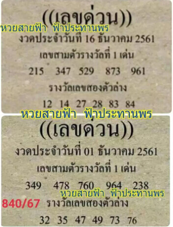 เลขด่วน 16/12/61