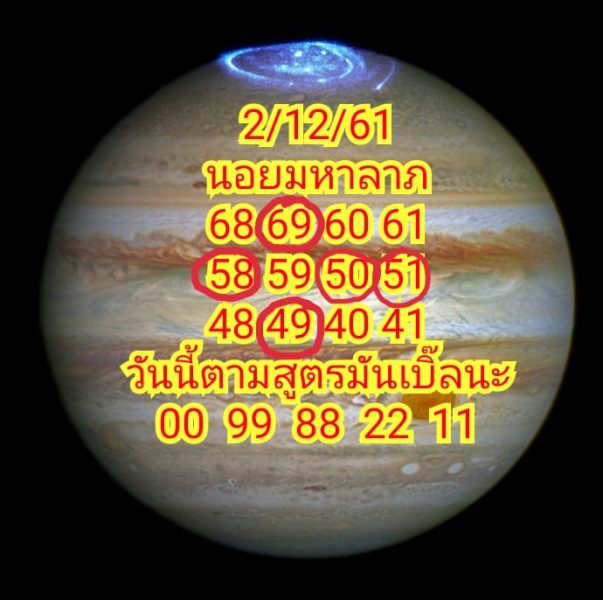 หวยฮานอยบนล่าง 2/12/61 2