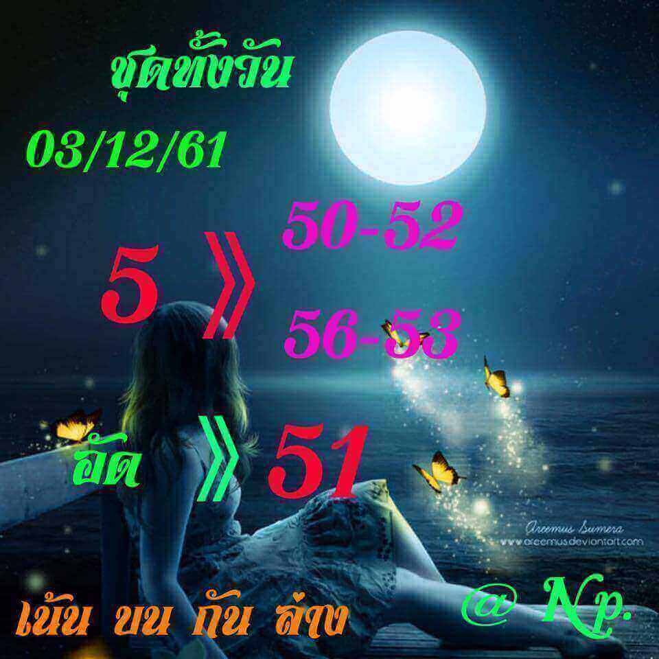 หวยหุ้นเน้นบน 3/12/61 15