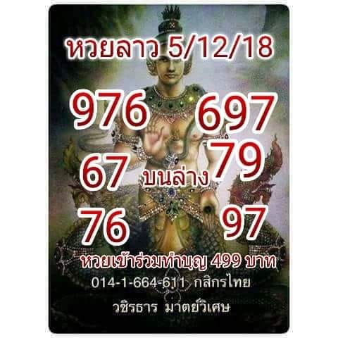 หวยลาวสำนักดัง 5/12/61 1