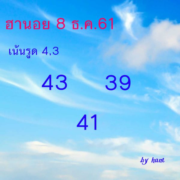 แบ่งปันหวยฮานอย 8/12/61