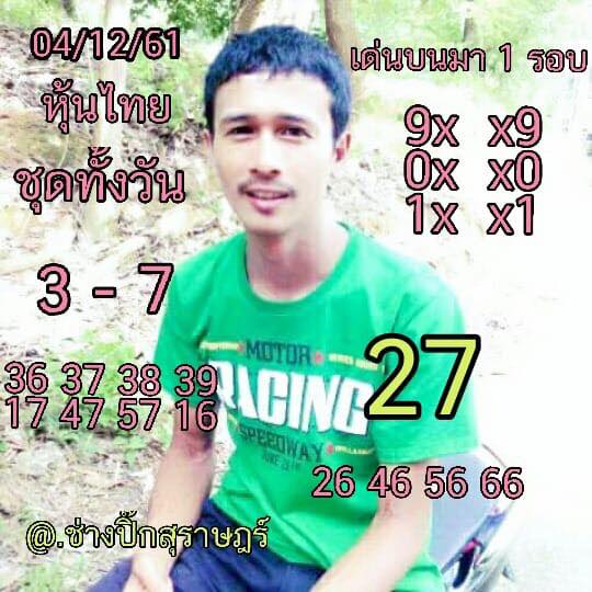 หวยหุ้นช่องตลาด 4/12/61 3