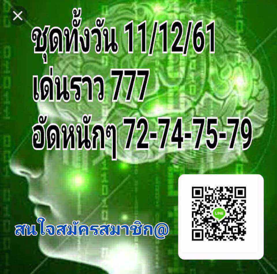 แนวทางหวยหุ้น 11/12/61 10