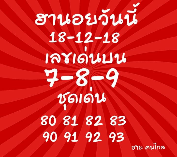 ฟรีหวยฮานอย 18/12/61 2