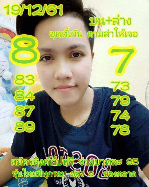 หวยหุ้นบน-ล่าง 19/12/61 5