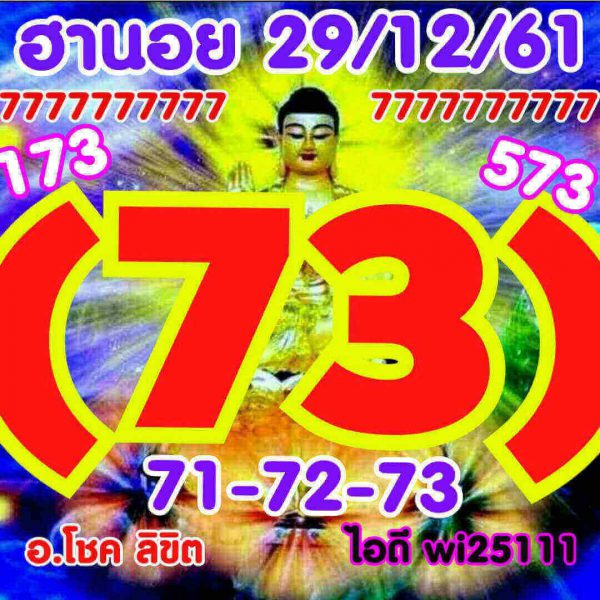 อัพเดทหวยฮานอย 29/12/61 1